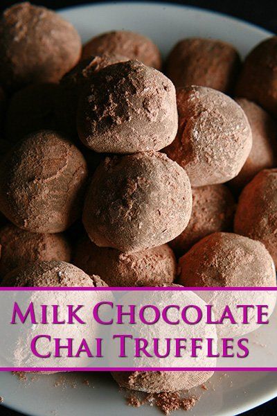 Chai Flavored Dessert, Chai Truffles, Chai Cake, Winter Holiday Recipes, Truffle Recipes, Chocolate Chai, Homemade Chocolates, Dessert Truffles, Chocolate Candy Recipes