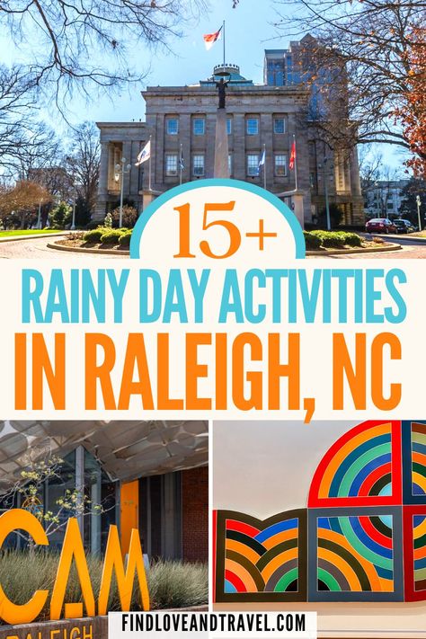 Is Raleigh expecting rain in the forecast? Here is 15+ fun things to do on a rainy day in Raleigh that are indoor activities to keep you dry. Raleigh things to do in | Raleigh NC | Raleigh NC travel | Raleigh indoor activities | Raleigh ideas | North Carolina things to do in | What to do in Raleigh | breweries in Raleigh | fun things to do in Raleigh NC Indoor Activities For Adults, Things To Do Inside, Indoor Things To Do, Nc Travel, Visit North Carolina, Carolina Beach Nc, Fun Indoor Activities, North Carolina Travel, Rainy Day Fun