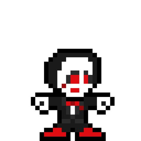 SAW's Jigsaw Perler Bead Pattern (by 8bitHero) Saw Perler Beads, Jigsaw Pixel Art, Horror Perler, Hammer Beads, Billy The Puppet, Art Bracelet, Halloween Horror Movies, Diy Perler Bead Crafts, Perler Crafts