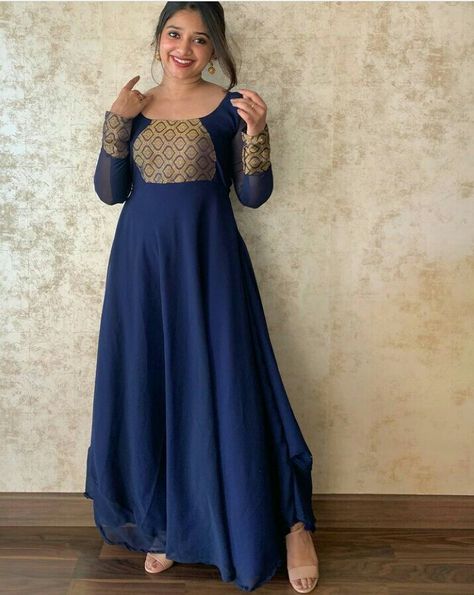 Chiffon Kurti Design, Aline Kurti Design, Chiffon Kurti, Georgette Kurtis, Designer Dresses Couture, Dress Anarkali, Anarkali Designs, Party Wear Kurti, Silk Kurti Designs