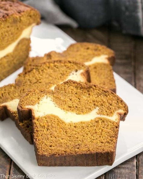 Cream Cheese Filled Pumpkin Bread Espresso Banana Bread, Pecan Monkey Bread, Pumpkin Bread With Cream Cheese, Pumpkin Cream Cheese Bread, Ribbon Pumpkin, Bread With Cream Cheese, Best Homemade Bread Recipe, Cream Cheese Bread, Bread Ideas