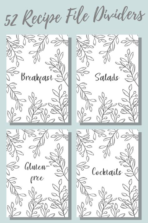 Cook Book Ideas Recipe Binders, Cookbook Dividers Printable Free, Recipe Dividers Free Printable, Recipe Book Cover Printable, Recipe Book Cover Design, Recipe Binder Printables Free, Recipe Organization Binder, Recipe Binder Cover, Recipe Binder Printables