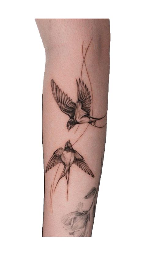 Bird Inner Arm Tattoo, Birds Tattoo Design, Two Birds Tattoo, Bird Tattoo Back, Inner Arm Tattoo, Bird Tattoos, Bird Tattoo, Two Birds, Birds Tattoo