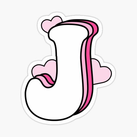 Letra J Aesthetic, J Alphabet Design Letters, J Logo Design, J Sticker, Letter J Design, J Design, Sticker Design Inspiration, New Photos Hd, Cute Letters