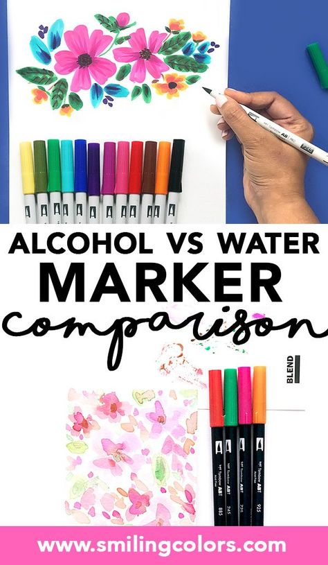 Tombow Abt Pro, Drawing With Alcohol Markers, Water Based Markers, Alcohol Painting, Brush Tip Markers, Water Color Markers, Pro Markers, Tombow Brush Pen, Water Brush Pen