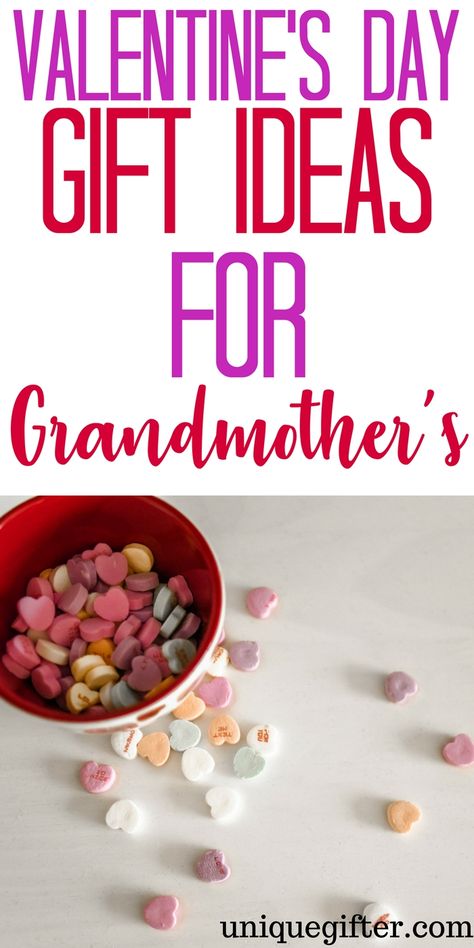 Valentine's Day Gift Ideas for Grandmothers | What to buy Nana for Valentine's Day | Fun grandparent gifts for Valentine's Day | Grannie Gift Ideas | Valentine's Day Presents for Granny | Gifts from the kids | Grandkid gift ideas Grandparent Valentine Gifts, Grandkids Valentine Gift Ideas, Presents For Boyfriend Anniversary, Grandparents Valentines, Gift Ideas For Grandma, Grandkid Gifts, Granny Gifts, Valentine's Day Gift Baskets, Valentines Gift Bags