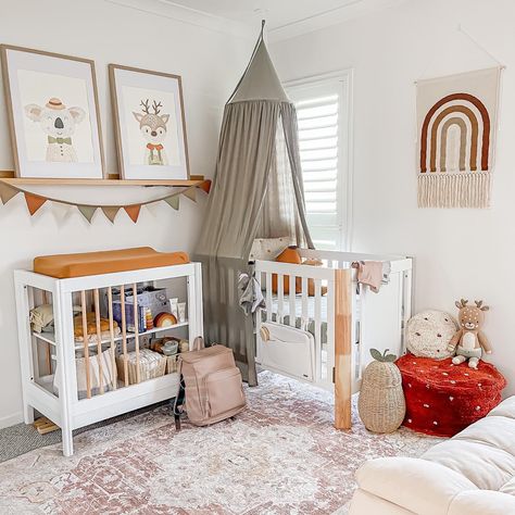 How to style a nursery. Moodboard your favourite decor pieces to ensure they look great together before piecing the room together. Boho nursery. Art prints. Koala print. Nursery art work. Fawn painting Nursery Moodboard, Fawn Painting, Kids Bedside Table, Fun Nursery, King Single Bed, Feng Shui House, Kid Bedroom, Tv Entertainment Units, Single Bed Frame