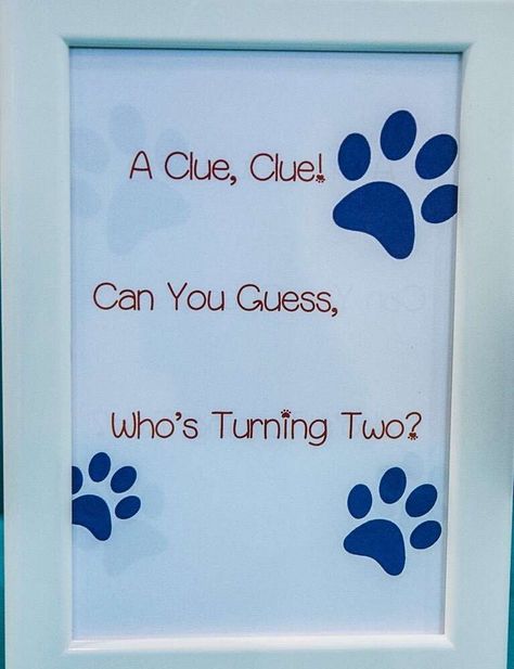 Blues Clues Birthday Party Activities, Blues Clues Snack Ideas, Blues Clues Goody Bags, Blues Clues Birthday Cake Ideas, 2nd Birthday Blues Clues, Blues Clues Two Birthday, Blues Clues Nursery, Blues Clues Room Ideas, Blues Clues Bday Party