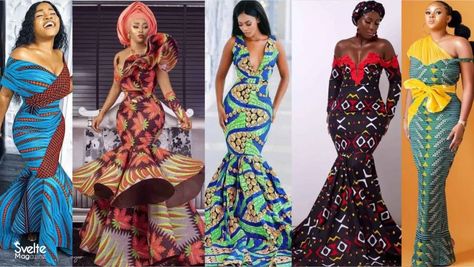 47 Gorgeous Dinner Gown Styles for Awards & Red Carpet Events – Svelte Magazine Latest Ghana Weaving Hairstyles, Dinner Gown Styles, Flare Gown Styles, Ankara Long Gown, Afrocentric Fashion, African Styles, Long Gowns, Ankara Gown, Latest Ankara Styles