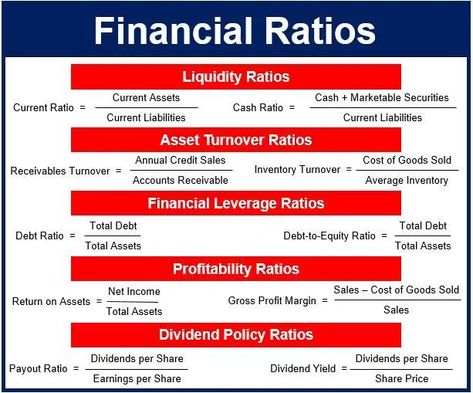 What are financial ratios? Definition and meaning - Market Business News Learn Accounting, Accounting Education, Accounting Basics, Financial Ratio, Accounting Student, Accounting Principles, Bookkeeping Business, Financial Accounting, Money Management Advice