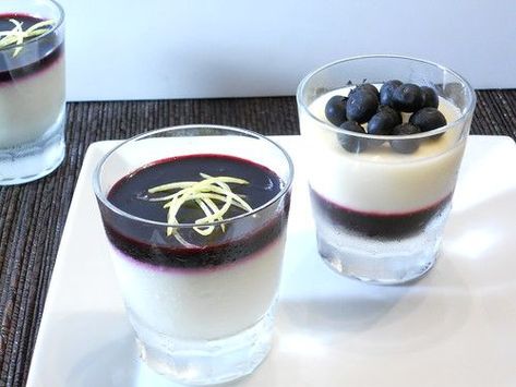 Food52sday Recipe Interpretation: Lemon Posset with Blueberry Gelée | Pastry Chef Online Blueberry Gelee, Gelee Recipe, Easiest Desserts, Lemon Posset, Fruit Ideas, Compote Recipe, Serving Ideas, Grain Free Desserts, Lemon Dessert