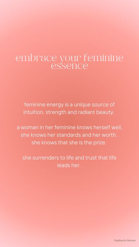 Once you start embracing and living in your feminine energy, your life will shift. Allowing the universe and god to align my desires perfectly. I'm telling you my dear, the universe wants to spoil you so good... and once you start knowing that you have everything that you need, greatness starts pouring into your life. feminine radiance | feminine healing | feminine essence | femininity | feminine soul | soft living quotes | femininity quotes I tantra I tantric teacher I manifestation aesthetic Quotes Femininity, Femininity Quotes, Feminine Radiance, Feminine Affirmations, Embracing Femininity, Healing Feminine, Manifestation Aesthetic, Feminine Quotes, Feminine Essence