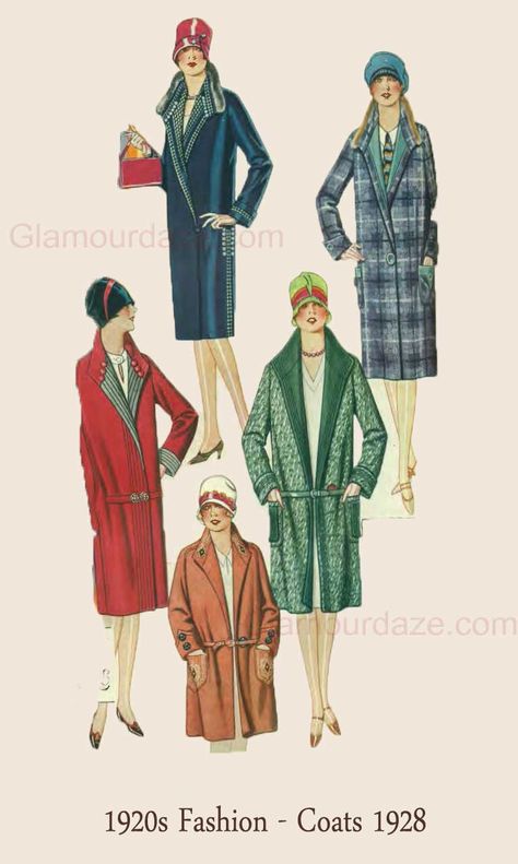 Clothing Color Combinations, 1920 Outfits, 1920s Coat, 1920's Dress, 1920s Outfits, Average Girl, 1920 Fashion, Color Combinations For Clothes, 20s Fashion