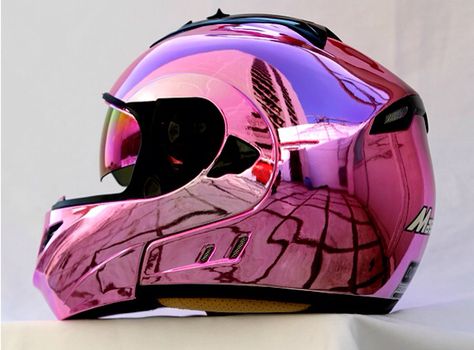 Pink Motorcycle Aesthetic, Pink Helmet, Womens Motorcycle, Pink Motorcycle, Motorcycle Storage, Womens Motorcycle Helmets, Motorcycle Camping Gear, Helmet Designs, Cool Motorcycle Helmets