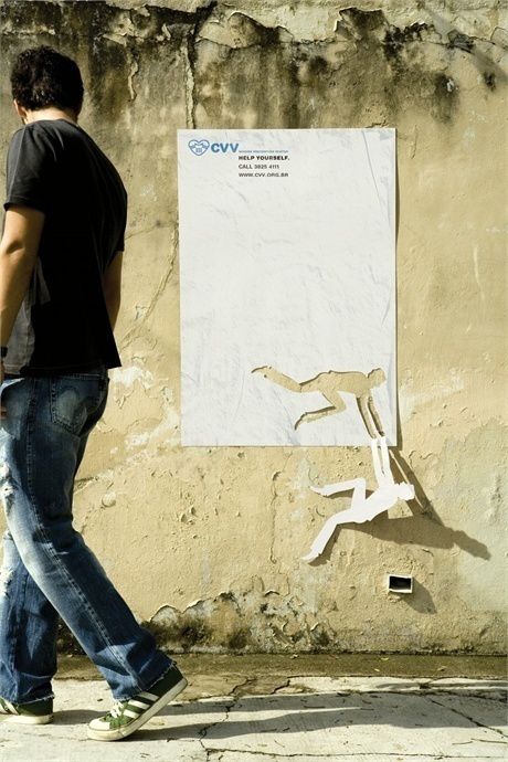 d051c05c63e67465c9460c3868501042 Poster Grafico, Publicidad Creativa, 3d Street Art, Guerilla Marketing, Poster Design Inspiration, Unique Poster, Social Ads, Piece Of Art, Creative Ads