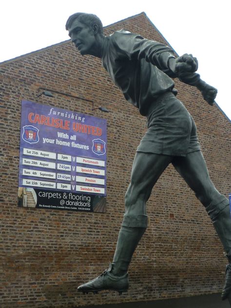 Hugh McIlmoyle statue outside Brunton Park, home of Carlisle United, Cumbria. Brunton Park, Carlisle United, Bristol Rovers, Association Football, Cumbria, Carlisle, Soccer Players, Newcastle, Bristol