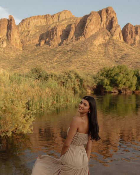 Take me down to the river ₊˚.༄ This beautiful session took place at the Salt River in Arizona. I wasn’t able to previously scout it, so it was an adventure finding the spots we wanted but wow, I couldn’t be more in love with these!!! Angelica was the best model too and was so relaxed the whole session. We had the best time and got some of the best final images. Forever loving these summer sessions…no matter how sweaty😆 #photography #photographer #arizonaphotographer #phoenixphotographer #ar... Arizona Photographer, River Photography, Canon Photography, Best Model, Insta Posts, Senior Photographers, Sunset Photography, The River, Portrait Photographers