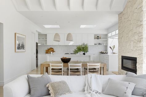 The Beach House — HAVENIST Modern Coastal Interior Design, Mahogany Decking, Coastal Interiors Design, Outdoor Entertaining Spaces, Timber Deck, Timber Cladding, Hamptons House, Coastal Interiors, Dining Living Room