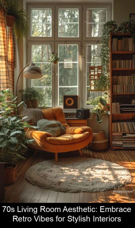 70s Living Room, Casa Retro, Lots Of Plants, Casa Loft, Retro Living Rooms, Appartement Design, Inspire Me Home Decor, Apartment Decor Inspiration, Livingroom Layout