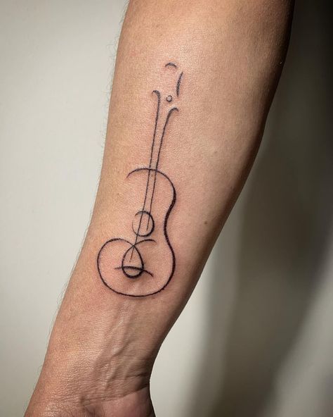 Producer Tattoo, Simple Guitar Tattoo, Music Wrist Tattoos, Tattoo Guitar, Flow Tattoo, Musician Tattoo, Music Sleeve, Music Quote Tattoos, Skull Music