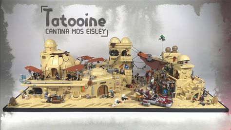 LEGO STAR WARS Tatooine - Cantina Mos Eisley Lego Tatooine Moc, Lego Star Wars Tatooine, Lego Cantina, Starwars Diorama, Lego Tatooine, Lego Skyline, Lego Star Wars Moc, Star Wars Tatooine, Lego Dnd