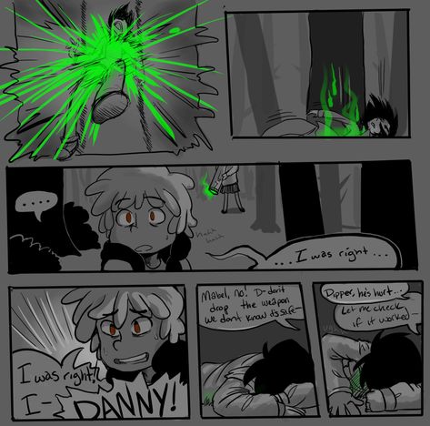 Danny Phantom Comic, Danny Phantom Crossover, Dany Phantom, Danny Phantom Funny, Dan Phantom, Phantom Comics, 07 Ghost, Gravity Falls Comics, Dark Jokes