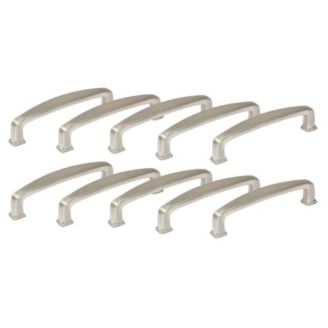 Design House Park Avenue 10-Pack 3-in or 3-3/4-in Center to Center Satin Nickel Arch Bar Cabinet Door Pull in the Drawer Pulls department at Lowes.com Bedroom Fixtures, Arch Bar, Silver Cabinets, Acrylic Cabinets, House Deco, Cabinet Hardware Pulls, Cabinet Accessories, Types Of Cabinets, Metal Cabinet