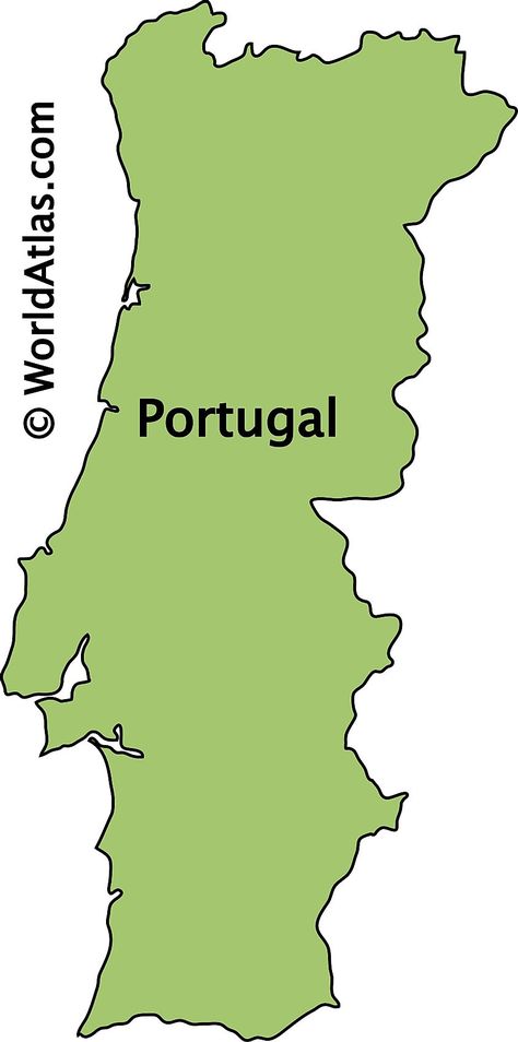 Portugal Maps & Facts - World Atlas Map Of Lisbon Portugal, Portugal Travel Map, Map Portugal, Portugal Stickers, Lisbon Map Illustration, Portugal Map, Limestone Caves, Physical Map, Iberian Peninsula