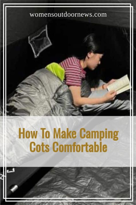 If you’re tired of waking up while tent camping with a sore back, keep reading. We found a bunch of tips from our friends at Tent n Trees to help make camping cots comfortable. Cot Camping, Archery Gear, Female Hunter, Protection Gear, Camping Cot, Sleeping Under The Stars, Summer Projects, Under The Stars, Outdoor Woman