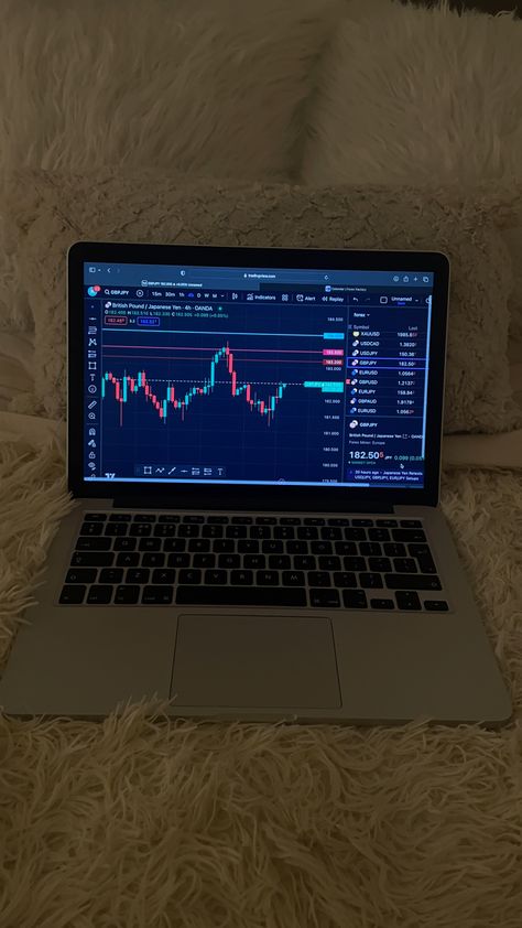 Working from home 💻💸📈 #forextrading #forexsignals #forextrader #trading #tradingstrategy #money #makemoneyonline #financialfreedom #fyp #workfromhome #cryptocurrency Forex Trading Aesthetic, Trading Aesthetic, Trading Wallpaper, Trading Lifestyle, Stock Market Chart, Bitcoin Investment, Forex Trader, Forex Trading Signals, Snap Streak Ideas Easy