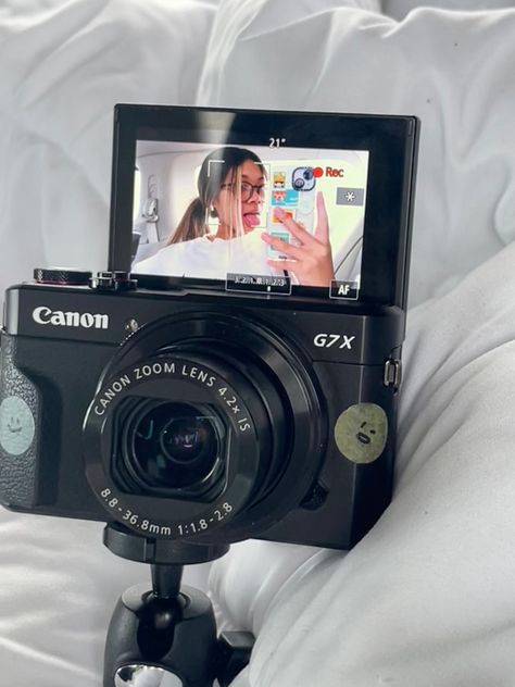 Videography Aesthetic Camera, Camera G7x Mark Ii, Canon Vlogging Camera, Canon G7x Camera Aesthetic, Aesthetic Canon Camera, Best Video Camera For Youtube, Canon Mark Ii, Youtuber Aesthetic Camera, Canon Vlog Camera