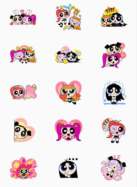 Powerpuff Kızları, 헬로키티 배경화면, Genos Wallpaper, Kpop Diy, The Powerpuff Girls, The Powerpuff, Emoji Stickers, Girl Stickers, Kpop Fanart