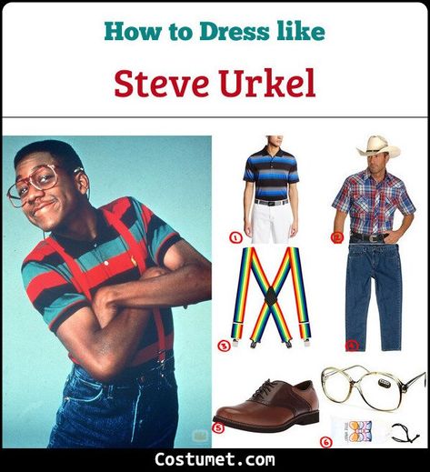 Crazy Steve Costume, Urkel Costume, Steve Jobs Costume, Steve Urkel Costume, Life Aquatic With Steve Zissou Costume, Steve Costume, Steve Urkel Gif, Movie Character Ideas, Steve Urkel