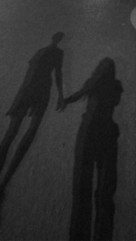 Couple pic inspo | holding hands | black and white | couple inspo pics | shadow picture | summer pic Aesthetic Couple Pics Black And White, Black And White Couple Pics Romantic, Black Aesthetic Couple Pics, Black And White Aesthetic Couple Pic, Couple Asthetic Wallpers Dark, Hand Holding Black And White, Black And White Relationships Couple, Couple Holding Hands Painting, Asthetic Picture Couple Goals