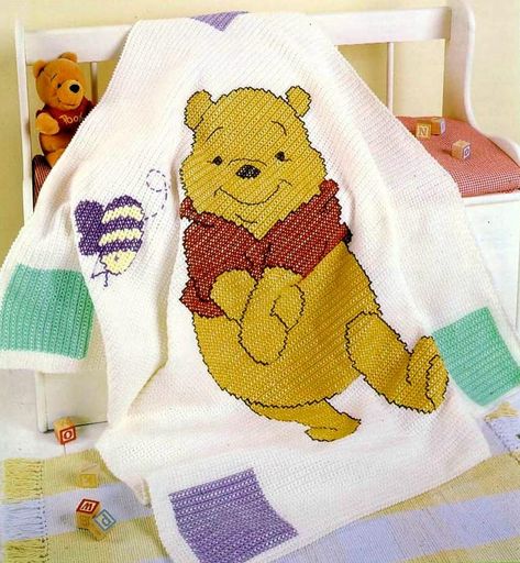 Winnie The PoohCrochet AfghansCross Stitch AfghansСrocheted image 1 Eeyore Crochet, Winnie The Pooh Crochet, Pooh Crochet, Winnie The Pooh Blanket, Disney Crochet, Disney Crochet Patterns, Winnie The Pooh Tigger, Graph Crochet, Baby Pattern