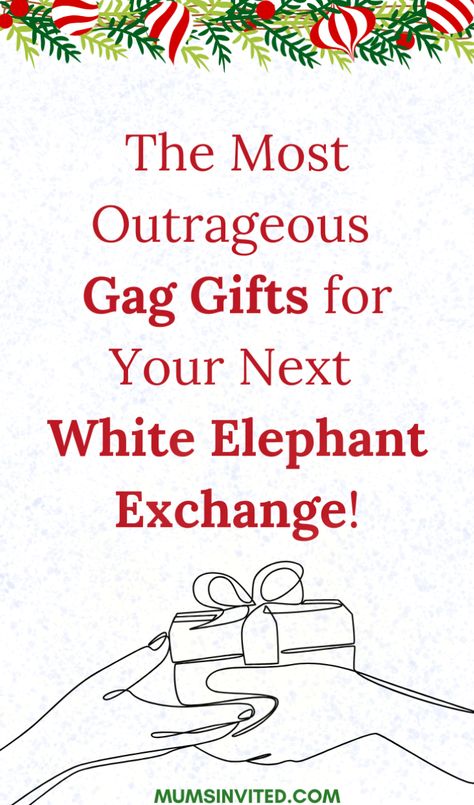 Looking for the best gag gift ideas for your 2024 White Elephant exchange? Discover hilarious picks that’ll have everyone laughing! With prices from $5, $10, $25 to $50, there’s something for all budgets, whether for office parties, family gatherings, or friend exchanges. Find funny, creative gifts for adults & teens, including clever DIY ideas, & unisex options. Perfect for Christmas or any holiday get-together, these unique gag gifts are ideal for all ages & are sure to bring the laughs! White Elephant Gag Gifts, Diy Gag Gifts, Christmas Gag Gifts, Gag Gift Ideas, White Elephant Gift Ideas, Hilarious Gifts, Elephant Gift Ideas, Funny Stocking Stuffers, Inappropriate Gift