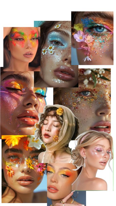 Spring Flower Makeup, Flora Makeup, Sierra Ferrell, Floral Makeup, Flower Makeup, Drag Makeup, Make Up Looks, Spring Flowers, Makeup Looks