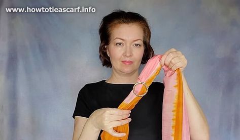 This is a guide on how to tie an oblong scarf. Learn how to wear an oblong scarf in 3 different ways in this simple tutorial. Azalea Flower, How To Wear A Scarf, Scarf Rings, Zig Zag Pattern, Big Bows, Flower Fashion, Style Me, Things To Think About, Twist