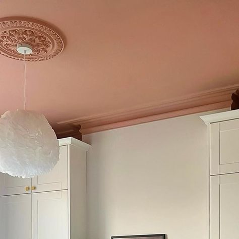 Lick on Instagram: "There's still time to tick 'painted ceiling' off of your 2023 home wishlist 😉 (or add it to next year's of course!) Swipe for inspiration from decorators who have done theirs... 1. Earthy #Pink13 Nashville House - @thevictorianterracehouse 2. Dark #Teal03 76 Dean Street - @secondfromtheend 3. Soft sage #Green02 - @homeatsitwell 4. Bubblegum #Pink03 - @mynortheastterrace 5. Grounding #Beige03 - @littlemcrhouse 6. Cocooning #Black04 - @megovation 7. Gentle #Blue04 - @chateauchatto 8. Joyful #Yellow02 - @sandradieckmann #LickPaint #modernhome" Pink Bedroom Ceiling, Dusty Pink Ceiling, Pink Ceiling Bathroom, Painted Ceiling In Bedroom, Pink Ceiling Bedroom, Fake Ceiling, Home Wishlist, Ceiling Paint Colors, Nashville House