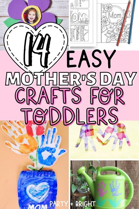 These adorable Mother's Day Crafts for Toddlers are perfect for Mother's Day gifts to make for moms, Grandma, or other special people in their lives. Includes cute printable mother's day cards, handprint craft ideas, Mother's Day crafts to color, and more homemade gift ideas for kids to do. Cute Mothers Day Gifts For Grandma, Mothers Day Craft Toddlers, Toddler Mothers Day Gifts, Handprint Gifts For Mom, Homemade Mothers Day Gifts For Grandma, Toddler Gifts For Mom, Toddler Crafts Mothers Day, Mothers Day Ideas For Kids, Preschool Mothers Day Crafts