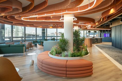 Brabner’s wins prestigious British Council for Offices Award Advertising Office, Highlands Coffee, Office Awards, British Council, Eyelet Curtains, Office Buildings, Lobby Design, Split Level, Office Building