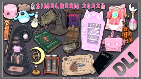 🎃Simblreen 2022🎃 | Hydrangea on Patreon Hogwarts Sorting Hat, Magical Book, Cute Alien, Sims 4 Cc Packs, Sims 4 Cc Furniture, Sims 4 Collections, Halloween 2022, Sims 4 Build, Sims 4 Game