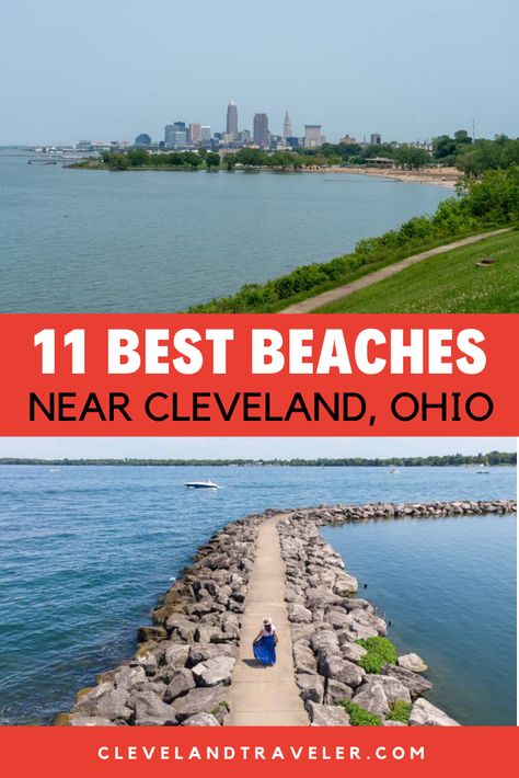 Ready for a beach day? Look no further than these 11 great beaches near Cleveland, Ohio! #cleveland #ohio #beaches Ohio Beaches, Sunset Watching, Ohio Vacations, Kentucky Travel, Destination Vacation, Ohio Travel, Travel Bucket List Usa, Vacation Tips, Vacation Usa