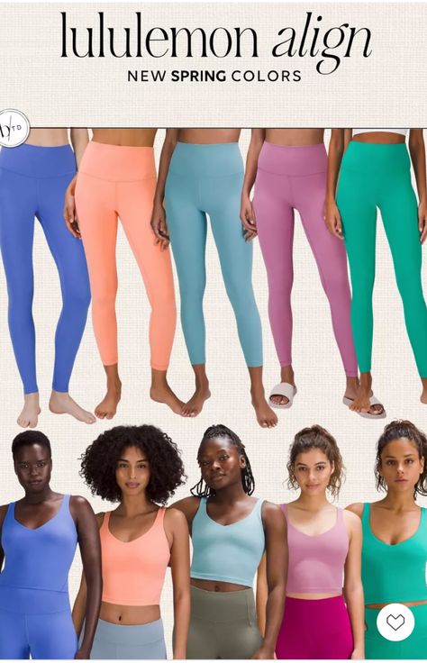 Lululemon Color Combos, Workout Outfit Ideas, Bright Colored Outfits, Spring Workout, Womens Active Wear Outfits, Lululemon Workout, Workout Clothing, Workout Outfits, Light Spring