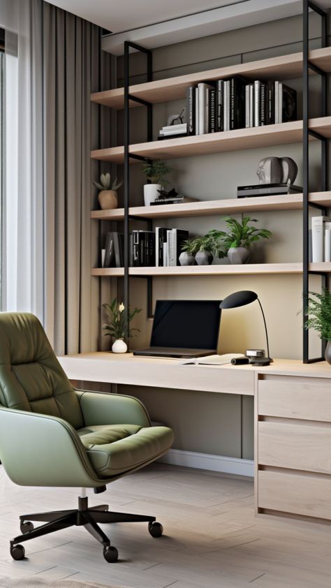 office room office desk decor work from home wfh office ideas office interior design modern office interiors modern design office setup Modern Home Offices, Study Room Design, Small Home Offices, Home Office Ideas, Working Space, Small Home Office, Modern Home Office, Home Office Setup, Home Office Space