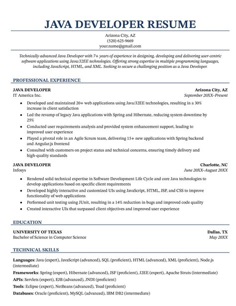 resume template software engineer Software Developer Resume, Java Developer, Resume Profile, Resume Guide, Resume Format For Freshers, Free Resume Template Download, Job Resignation Letter, Project Management Software, Staff Motivation