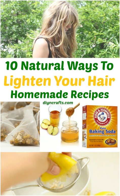 10 Ways to Lighten your Hair Naturally {Homemade Recipes} Lighten Your Hair Naturally, Lighter Hair, How To Lighten Hair, Cracked Heels, Beauty Remedies, Natural Beauty Tips, Homemade Beauty Products, Health And Beauty Tips, Belleza Natural