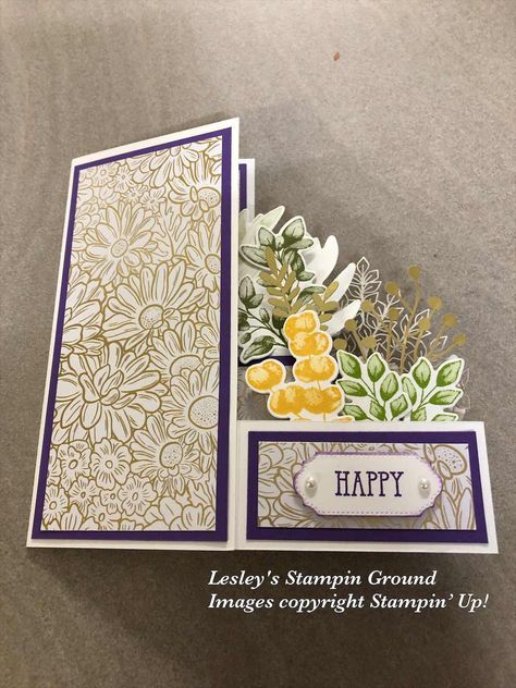 Ornate Garden, Side Step Card, Fancy Fold Card Tutorials, Flower Image, Card Folds, Fun Folds, Step Cards, Welcome Friends, New Catalogue