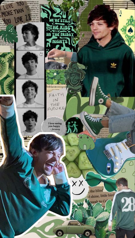 green shuffle louis tomlinson green wallapaper collage picture collage green adidas hoodie Louis Tomlinson Collage Wallpaper, Green Wallpaper Collage, Louis Tomlinson Collage, Green Shuffle, 1d Lockscreen, Green Adidas Hoodie, Shuffle Wallpaper, Louis Tomlinson Wallpaper, One Direction Collage