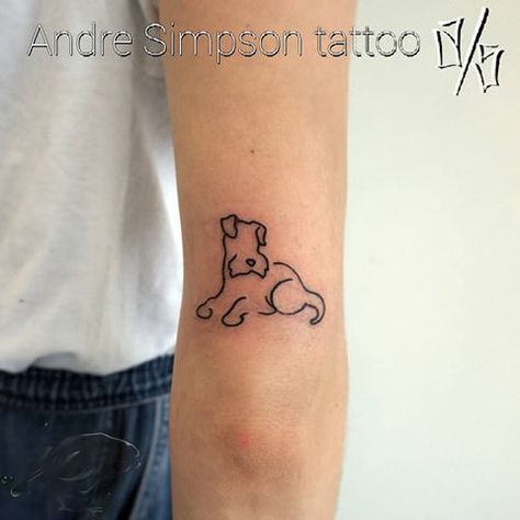 Terrier Dog Tattoo, Small Schnauzer Tattoo, Irish Terrier Tattoo, Welsh Terrier Tattoo, Airedale Tattoo, Dog Tattoo Schnauzer, Airedale Terrier Tattoo, Schnauzer Tattoo Minimalist, Mini Schnauzer Tattoo